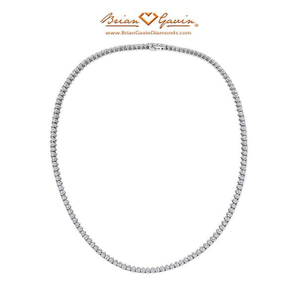 Ready to Ship: 18 Inch Preset Natural Diamond Tennis Necklace
