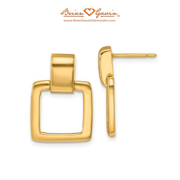 Square Link Post Dangle Earrings