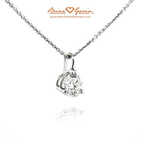 Ready To Ship: Certified Preset Natural Round Diamond Martini Solitaire Pendant