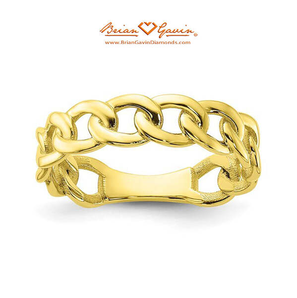 5mm Curb Link Gold Ring