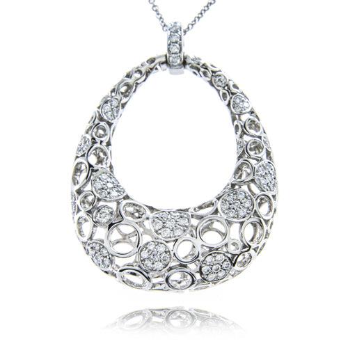 14k 0.74ctw diamond pendant