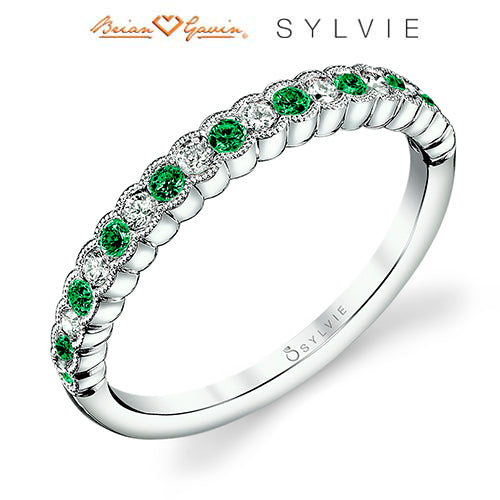 Angeline Stackable Gemstone and Diamond Band