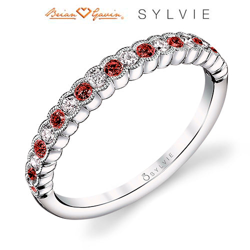 Angeline Stackable Gemstone and Diamond Band