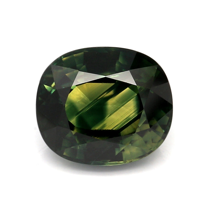 9.3 EC1 Cushion Yellowish Green Fancy sapphire