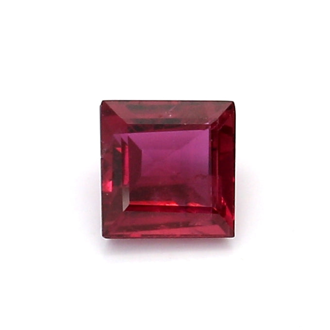 0.79 VI1 Square Red Ruby