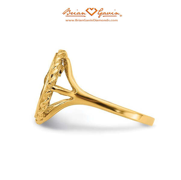 Angel Coin with Rope Frame Ring