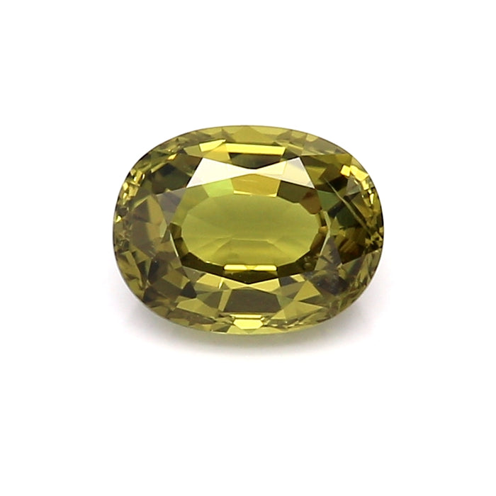 1.71 VI1 Oval Yellowish Green Fancy sapphire