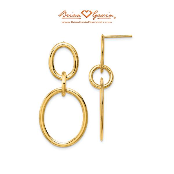 Gold Hoop Dangle Earrings
