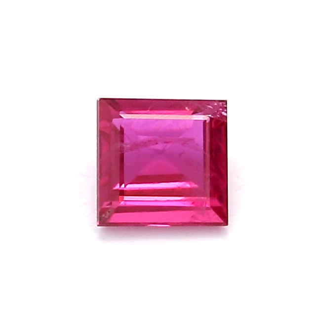 0.6 VI1 Square Pinkish Red Ruby