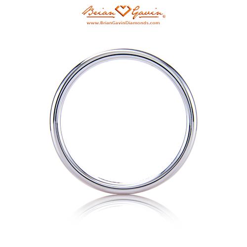 Comfort Fit Wedding Band - Size: 9 - 18k White Gold
