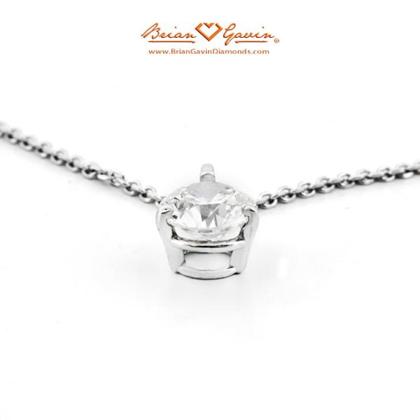 Ready To Ship: Certified Preset Natural Round Diamond Martini Solitaire Pendant