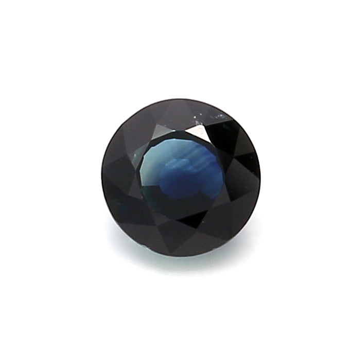 0.78 EC1 Round Greenish Blue Sapphire