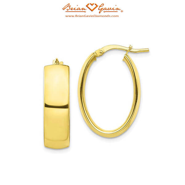 7mm Oval Hoop Earrings