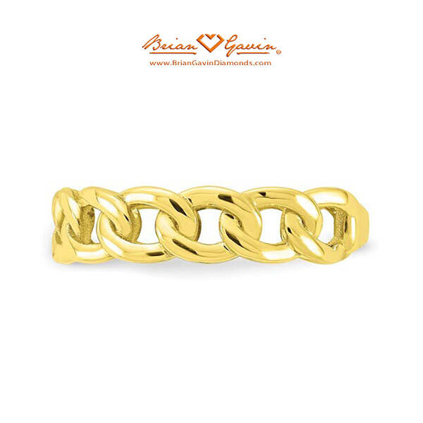 5mm Curb Link Gold Ring