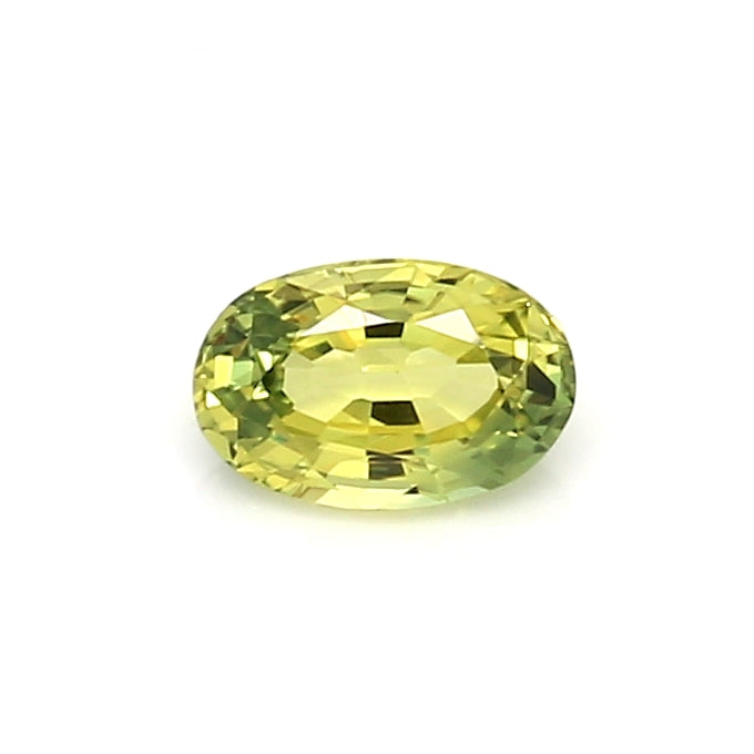 0.59 EC1 Oval Greenish Yellow Fancy sapphire