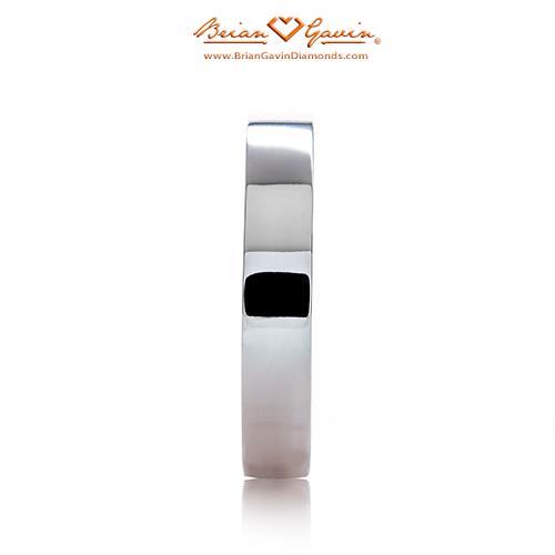 Comfort Fit Flat Wedding Band - Size 8 - 18K White Gold