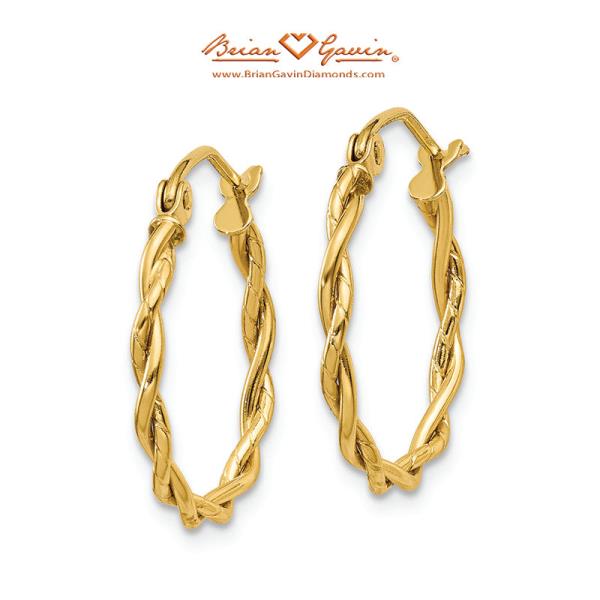 2.25mm Twisted Hoop Earrings