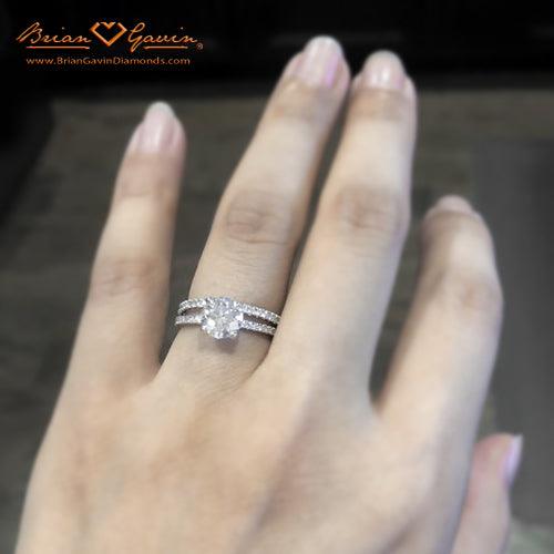 Petite Pave Matching Band - Size 3.75 - 18K White Gold