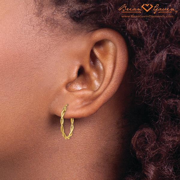 2.25mm Twisted Hoop Earrings