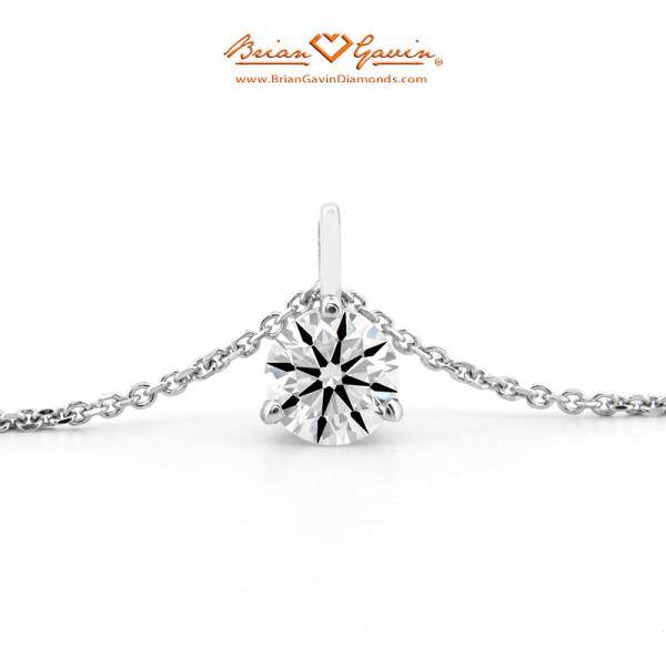 Ready To Ship: Certified Preset Natural Round Diamond Martini Solitaire Pendant