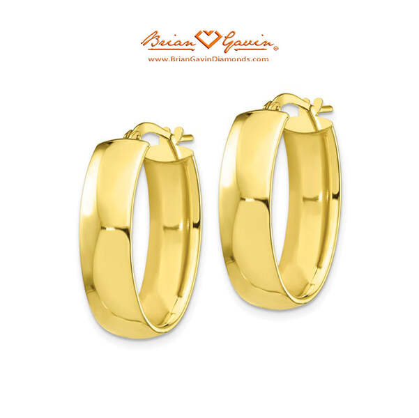 7mm Oval Hoop Earrings