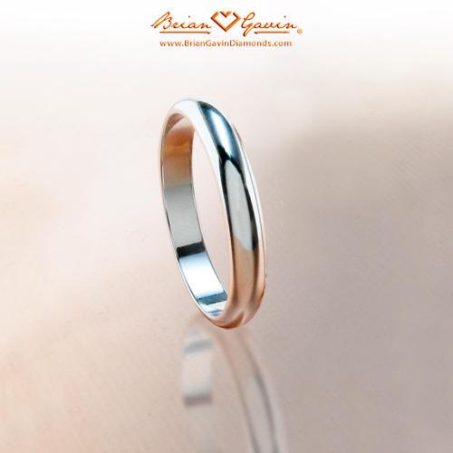 Half Round Band - Size: 8 - Platinum