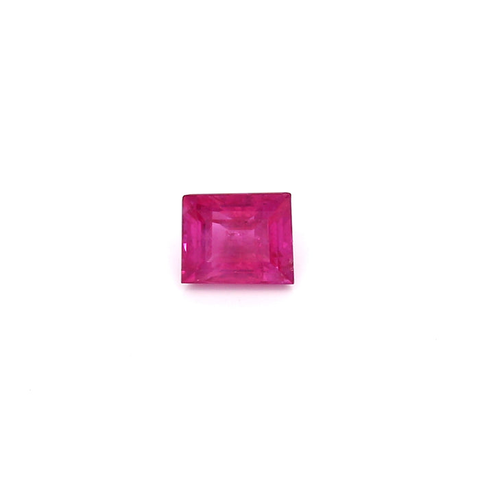 0.71 VI2 Rectangle Pinkish Red Ruby