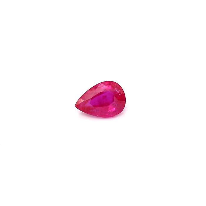 0.34 VI2 Pear-shaped Pinkish Red Ruby