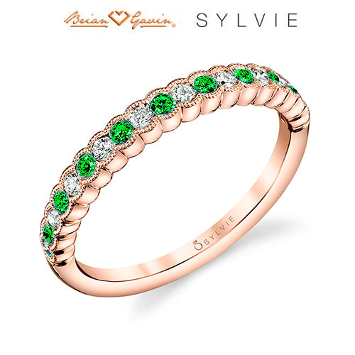 Angeline Stackable Gemstone and Diamond Band