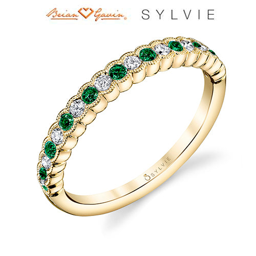 Angeline Stackable Gemstone and Diamond Band