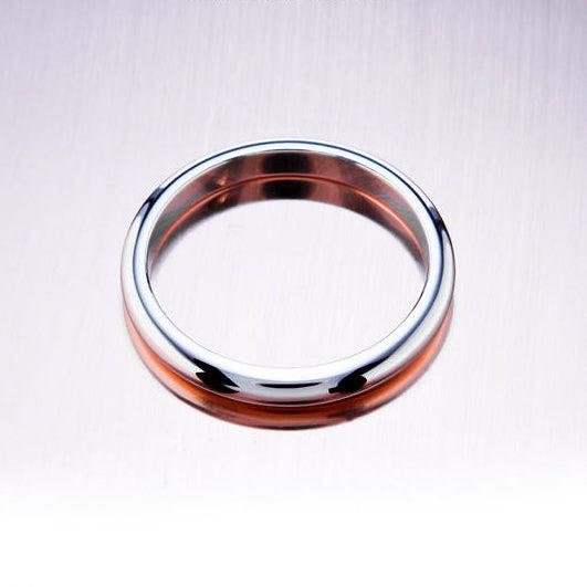 Half Round Band - Size: 5.75 - 18k White Gold