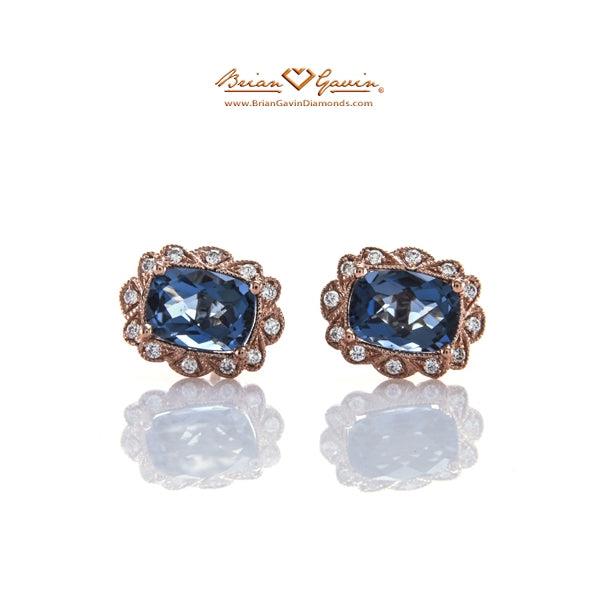 Cushion London Blue Topaz Studs